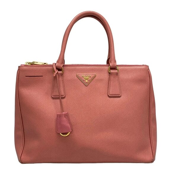 Auth PRADA Galleria Bag Pink Saffiano Leather Tote Bag - Picture 1 of 16